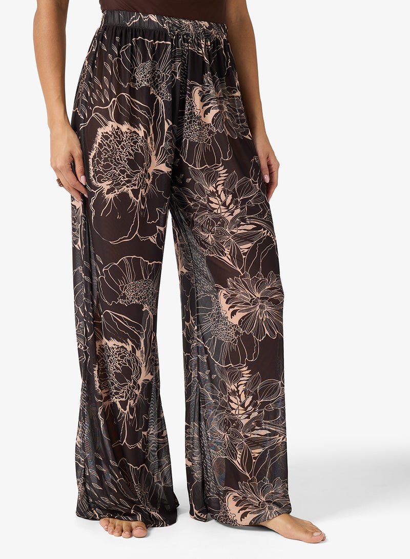 ELLA Printed Sheer Beach Pant - Image 1